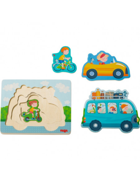 Puzzle din lemn in straturi - In calatorie, Haba,303679