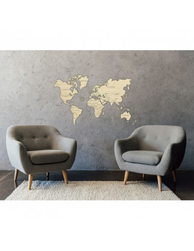 Harta lumii puzzle 3D de perete (L),WM502