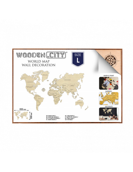 Harta lumii puzzle 3D de perete (L),WM502