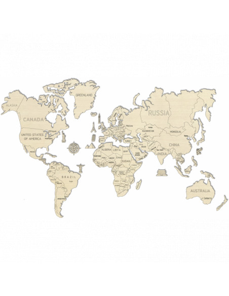 Harta lumii puzzle 3D de perete (XL),WM503