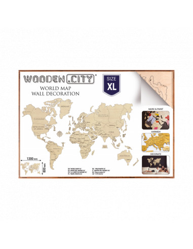 Harta lumii puzzle 3D de perete (XL),WM503