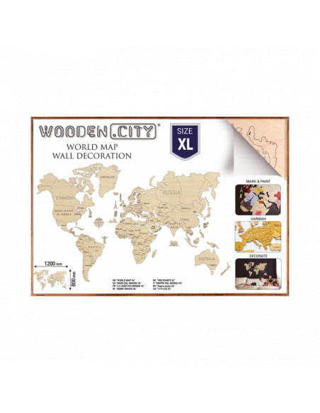 Harta lumii puzzle 3D de perete (XL),WM503