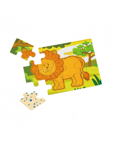 Puzzle conectabil 4 in 1 - Jungla, Viga,50068