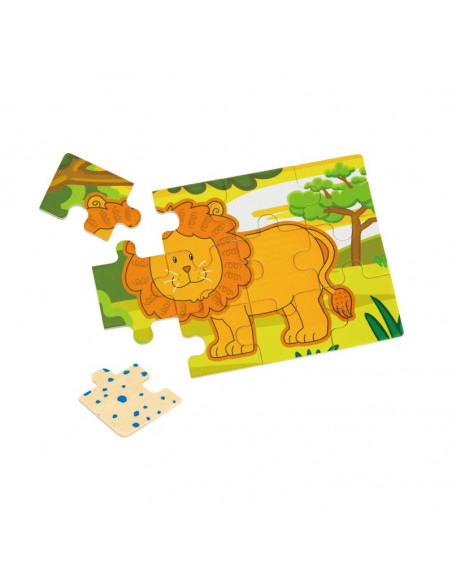 Puzzle conectabil 4 in 1 - Jungla, Viga,50068