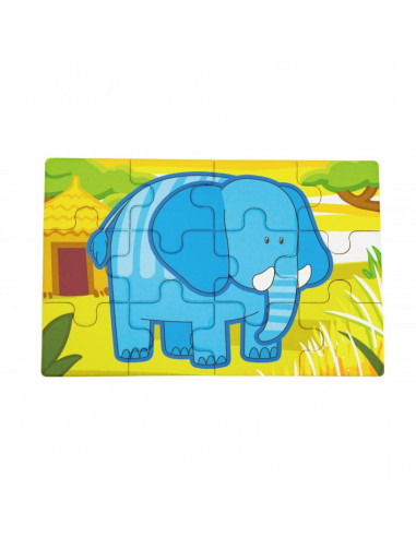 Puzzle conectabil 4 in 1 - Jungla, Viga,50068
