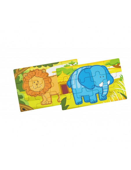Puzzle conectabil 4 in 1 - Jungla, Viga,50068