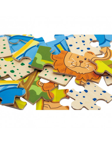 Puzzle conectabil 4 in 1 - Jungla, Viga,50068