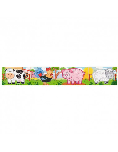 Puzzle conectabil 4 in 1 - Ferma, Viga,50069