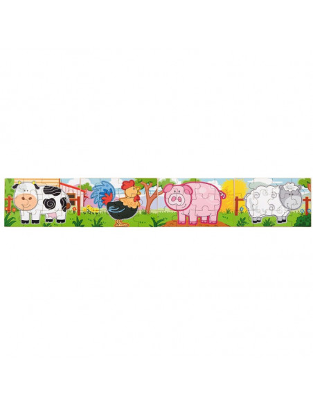 Puzzle conectabil 4 in 1 - Ferma, Viga,50069
