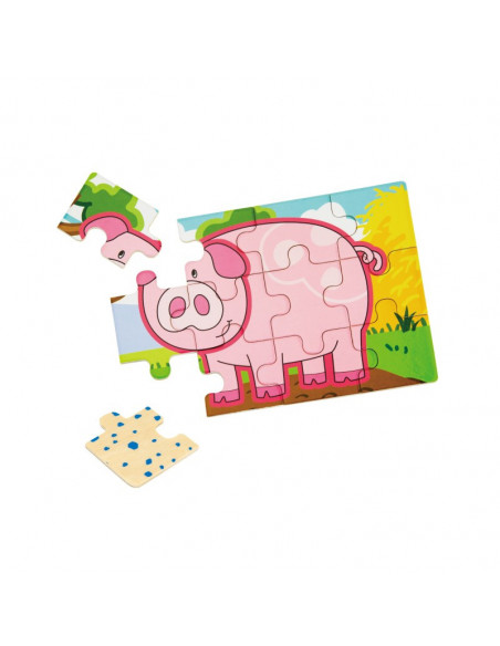 Puzzle conectabil 4 in 1 - Ferma, Viga,50069