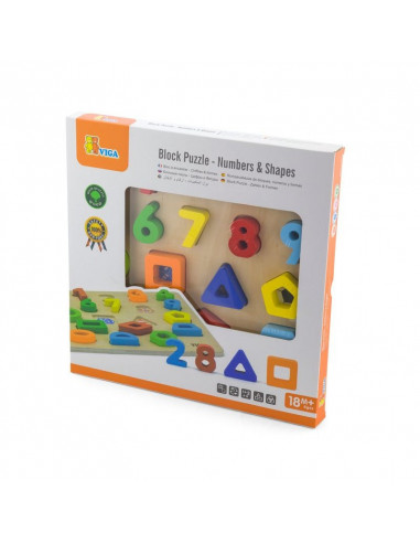 Puzzle 3D Numere si forme, Viga,50119 Puzzle 3D Numere si forme, Viga,50119