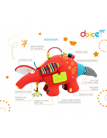 Aardvark, jucarie interactiva cu activitati, Dolce,95111