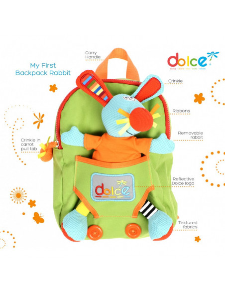 Rucsac cu jucarie iepuras, Dolce,95314