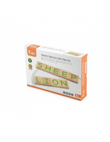 Set magnetic litere mari 40 buc, Viga,50588