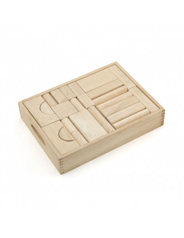 Set blocuri arhitecturalede construit, natur - 46 buc Set blocuri arhitecturalede construit, natur - 46 buc