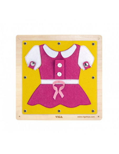 Set jucarii de perete - Incheie imbracamintea, Viga,51628 Set jucarii de perete - Incheie imbracamintea, Viga,51628