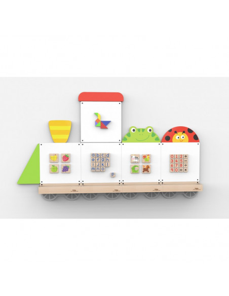 Set table de scris magnetice - Trenulet cu doua vagoane