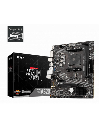 Placa de baza MSI A520M-A PRO, Socket AM4,A520M-A PRO