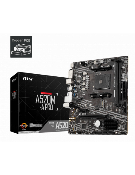 Placa de baza MSI A520M-A PRO, Socket AM4,A520M-A PRO Placa de baza MSI A520M-A PRO, Socket AM4,A520M-A PRO