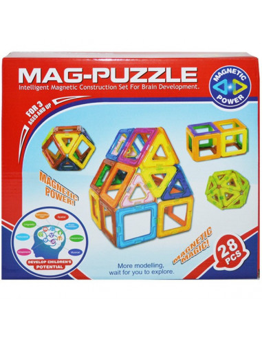 Joc Constructii Magnetic, 28 Piese,14832