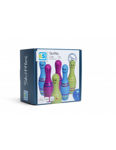 Set de bowling din lemn Skittles Jr., BS Toys,GA149