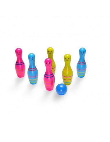 Set de bowling din lemn Skittles Jr., BS Toys,GA149