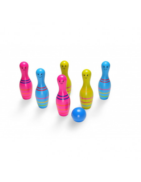 Set de bowling din lemn Skittles Jr., BS Toys,GA149