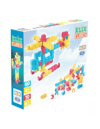 Joc Constructii Klix Cubes, 60 Piese,DSKL001