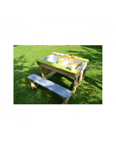 Masa de picnic senzoriala T2 Deluxe cu bancute si loc pentru Masa de picnic senzoriala T2 Deluxe cu bancute si loc pentru