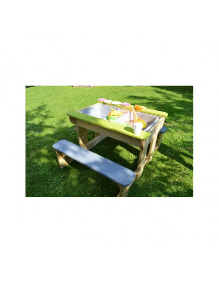 Masa de picnic senzoriala T2 Deluxe cu bancute si loc pentru Masa de picnic senzoriala T2 Deluxe cu bancute si loc pentru