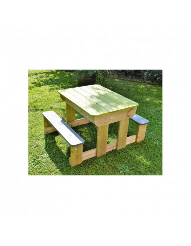 Masa de picnic senzoriala T2 Deluxe cu bancute si loc pentru Masa de picnic senzoriala T2 Deluxe cu bancute si loc pentru