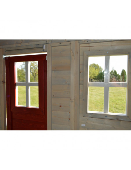Casuta de gradina My Red Cottage House cu platforma si tobogan Casuta de gradina My Red Cottage House cu platforma si tobogan