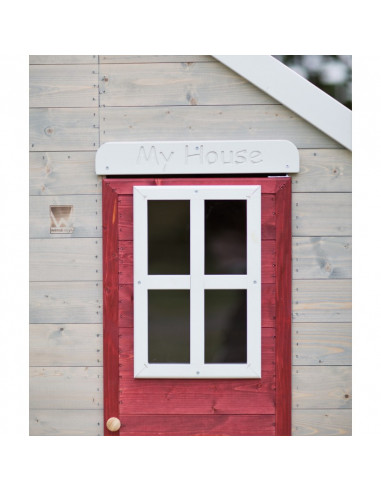 Casuta de gradina My Red Cottage House cu platforma si tobogan Casuta de gradina My Red Cottage House cu platforma si tobogan