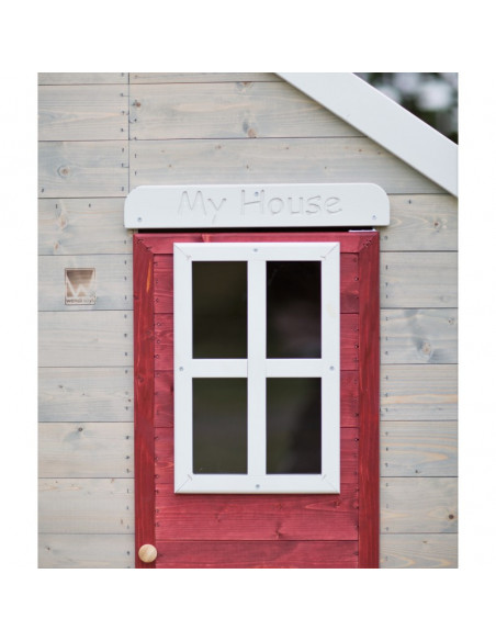 Casuta de gradina My Red Cottage House cu platforma si tobogan Casuta de gradina My Red Cottage House cu platforma si tobogan