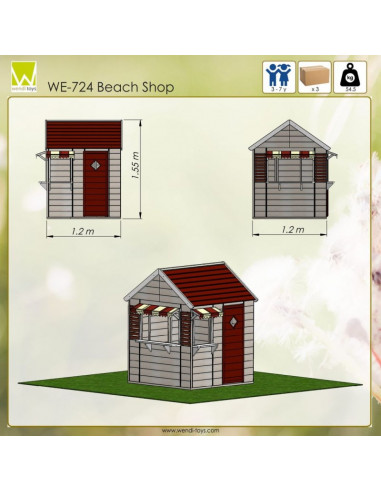 Casuta de gradina Beach Shop (M16), Wendi Toys,WE-724 Casuta de gradina Beach Shop (M16), Wendi Toys,WE-724