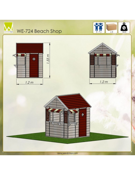 Casuta de gradina Beach Shop (M16), Wendi Toys,WE-724 Casuta de gradina Beach Shop (M16), Wendi Toys,WE-724