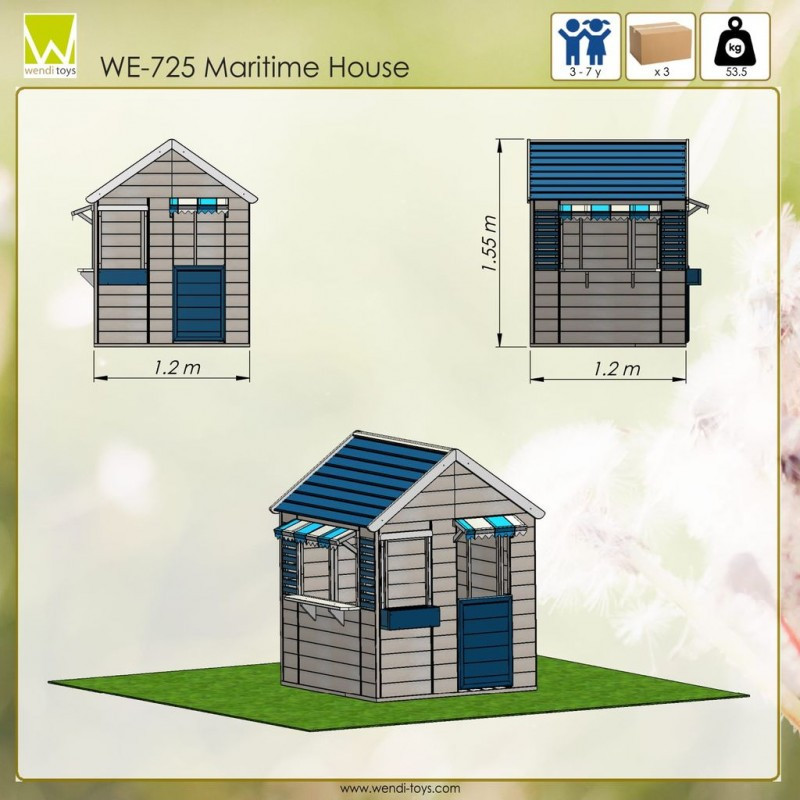 Casuta de gradina Maritime House (M17), Wendi Toys,WE-725 Casuta de gradina Maritime House (M17), Wendi Toys,WE-725