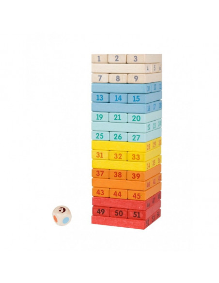 Joc Turnul cazator Jenga Colorat, 54 piese,CW3752