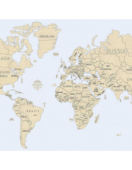 Harta lumii puzzle 3D de perete (XXL),WM505 Harta lumii puzzle 3D de perete (XXL),WM505