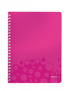 CAIET BIROU SPIRA A4 AR ROZ METALIZAT WOW LEITZ,LZ46380023
