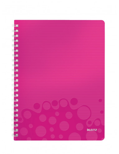 CAIET BIROU SPIRA A4 AR ROZ METALIZAT WOW LEITZ,LZ46380023