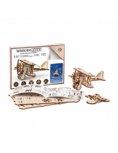 Puzzle 3D Avion - Kit model mecanic,WR304