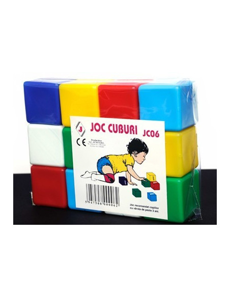 Cuburi Mari, 12 Piese, Joc Constructie Juno,JC06