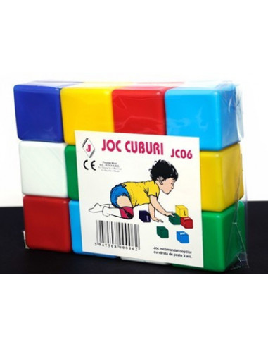 Cuburi Mari, 12 Piese, Joc Constructie Juno,JC06