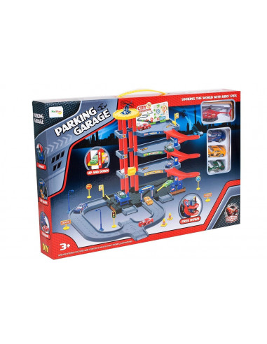 Set de Joaca 70 piese MalPlay Parcare cu 4 nivele, 3 Masinute