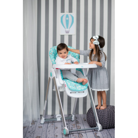 Scaun de masa Party, Blue Surf Leather,10100372144