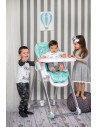 Scaun de masa Party, Blue Surf Leather,10100372144