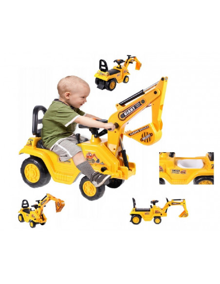 Jucarie interactiva Malplay Ride-On 2in1 Excavator si Olita cu