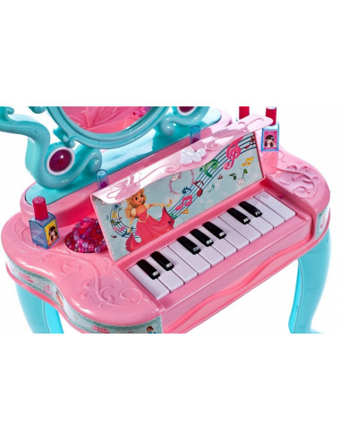 Masuta de infrumusetare 3 in 1 MalPlay cu oglinda, pian