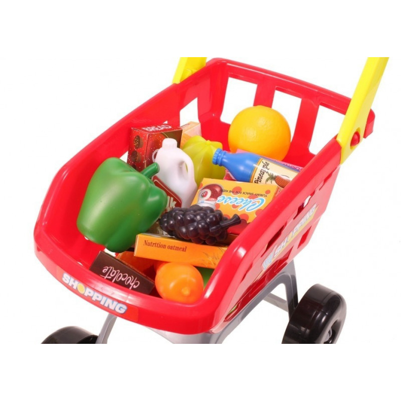 Set de joaca supermarket cu carucior MalPlay 24 piese, casa de